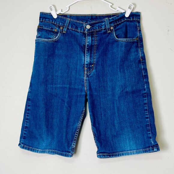 Levi's 569 Denim Shorts Men's‎ 34 Blue Relaxed Fit Outdoorsy Dad Hiking Barn - Picture 1 of 12